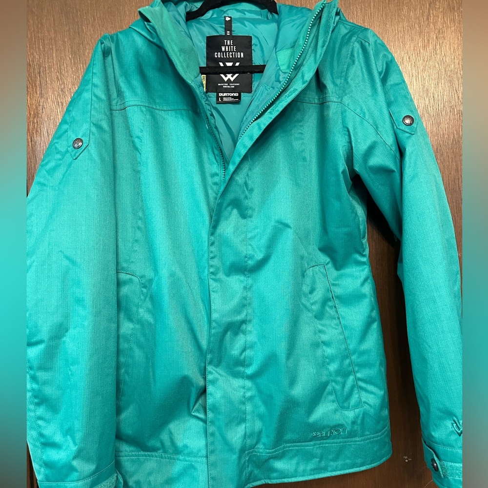 Burton The White Collection Snowboard Ski Jacket Coat Dryride Large L EC